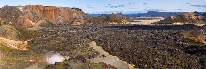landmannalaugar  Panoramic View from  Brennisteinsalda Peak, Iceland