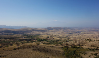 Fototapeta premium Panoramic mountain view from Jrvezh forest park in Armenia
