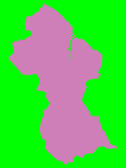 Guyana map silhouette vector illustration eps 10