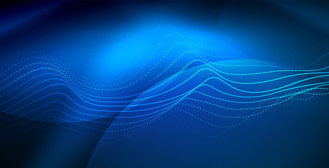 Neon wave background