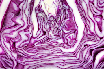 sliced purple cabbage