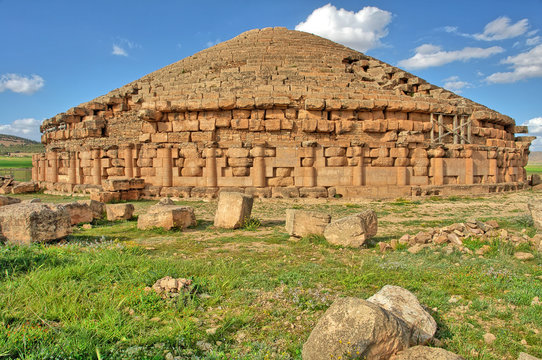  Medracen  - a royal mausoleum-temple of the Berber Numidian Kings near Batna city  - Algeria