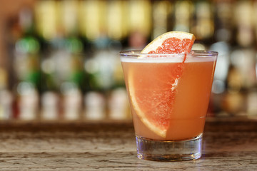 sour cocktail with grapefruit