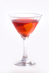 El Presidente drink, cuban classic drink on glass, 