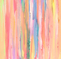 Abstract strip smear Brush stroke acrylic and watercolor painting.