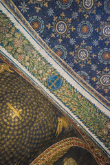 RAVENNA, ITALY - September 11, 2019: Travel view of Ravenna featuring Mausoleum Galla Placidia...