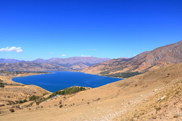 Charvak water reservoir near Tashkent in Uzbekistan