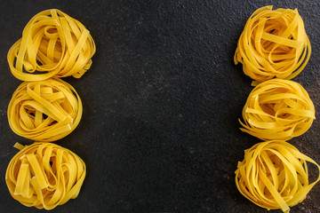 pasta tagliatelle nest linguine serving a serving of food (Bucatini, Fideo  or Pappardelle) menu...