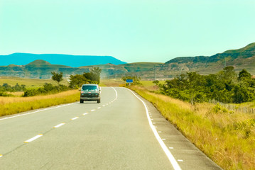 The Road Troncal 10 Through La Gran Sabana, Canaima National Park, Venezuela