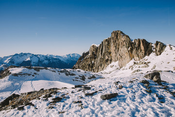 Obraz premium Landscape in Les deux Alpes, French Alps