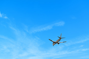Landing plane Blue Sky Back Ground