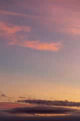 Fototapeta na wymiar Purple sky with pink clouds