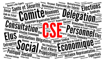 CSE, Comité social et économique nuage de mots 