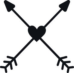 Love symbol, heart, vector illustration