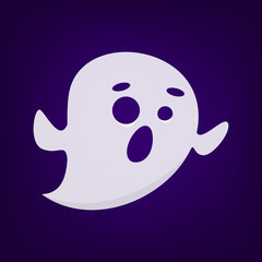Halloween ghost vector isolated. Mystery and darkness
