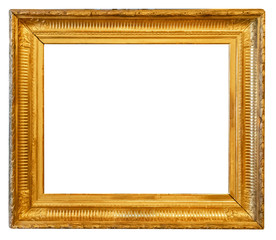 Antique photo picture frame isolated on white background