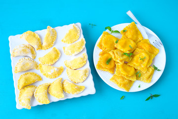 Kürbis- Teigtaschen