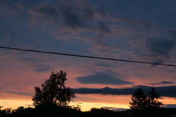 日本国北海道の夕暮れ