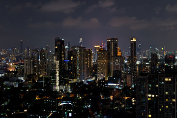 Fototapeta na wymiar Bangkok Skyline at Night, Bangkok, Thailand, Asia