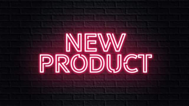 red neon video animation new product