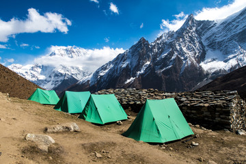 Base camp in Himalayas