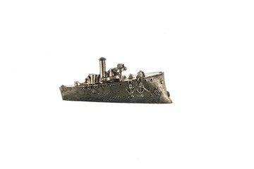 ship liner model isolated on white background