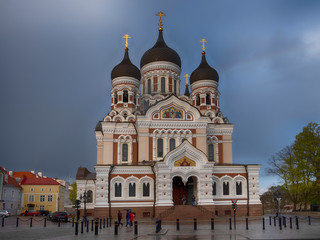 Fototapeta na wymiar Alexander Nevsky Cathedral. Christian Church in Tallinn. Estonia