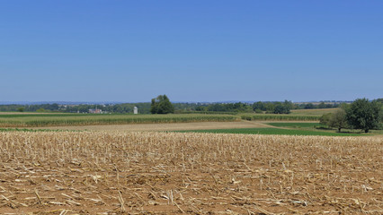 View of Farm Lands that are Harvested and being ready to Harvest