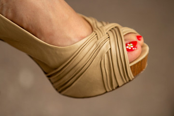 fashion model human foot closeup