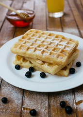 Waffles with Aronia and Cherry