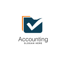 accounting financial logo design concept