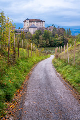 Picturesque view of Thun Castle, Val di Non, Province of Trento, Trentino Alto Adige, Italy.