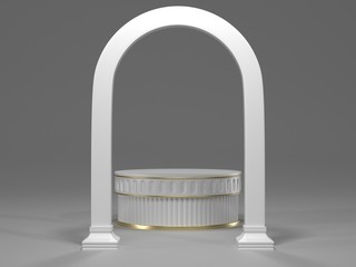 Fototapeta na wymiar 3d render image mock up podium for add product or cosmetic brand.