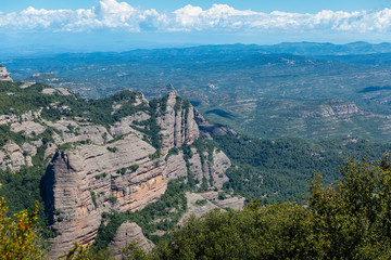 Fototapeta premium Landscapes at the Park Natural de Sant Llorenc del Munt and l'Obac
