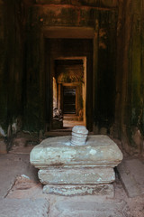 Altar of sacrifice ritual in Angkor Wat Temple in Cambodia in Asia