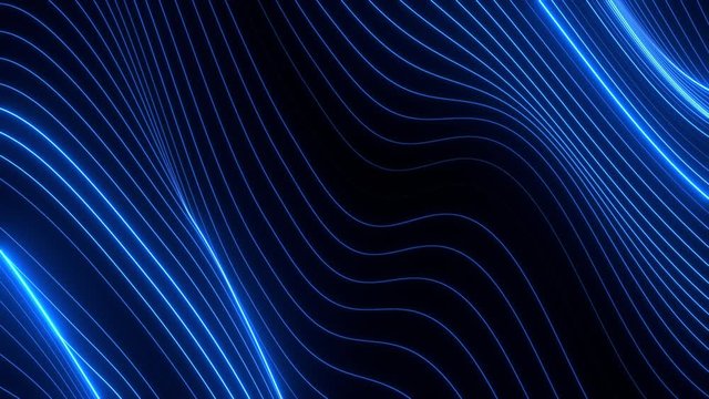 Looped animation. Abstract colorful wavy background in bright neon colors. Modern colorful wallpaper. 3d rendering.