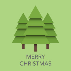 tree icon for decoration Merry christmas card