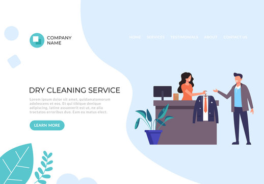 Dry cleaning service concept. Vector flat graphic design illustration