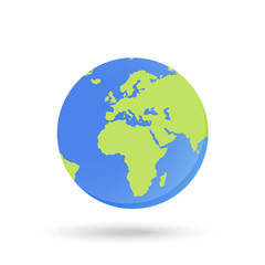 World map globe map silhouette vector. Isolated