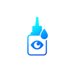 Eye drops icon on white