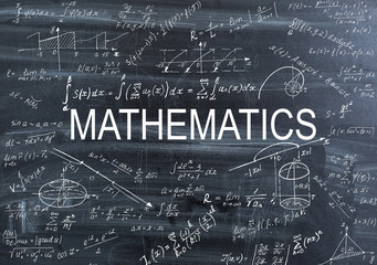 Mathematics word cloud, education concept