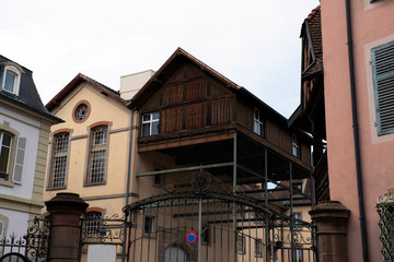 Old Alsatian wooden house