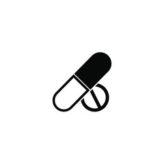 Capsule vector icon, flat vector isolated icon