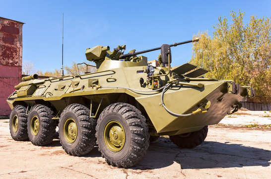 Russian Army BTR-82 wheeled armoured vehicle personnel carrier