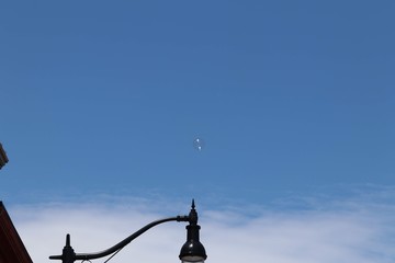 Fototapeta na wymiar lamppost on blue sky