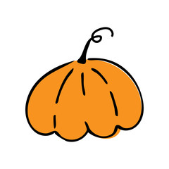 Pumpkin icon vector illustration on white background