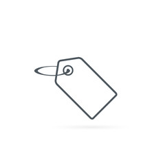 Price tag icon, price label line symbol, Vector isolated flat outline illustration