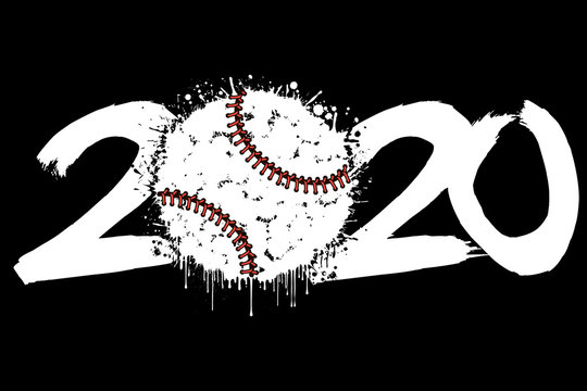 2020 New Year and a baseball ball from blots