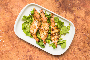 camarones a la parrilla cocina de mar