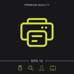 Printer icon for web and mobile